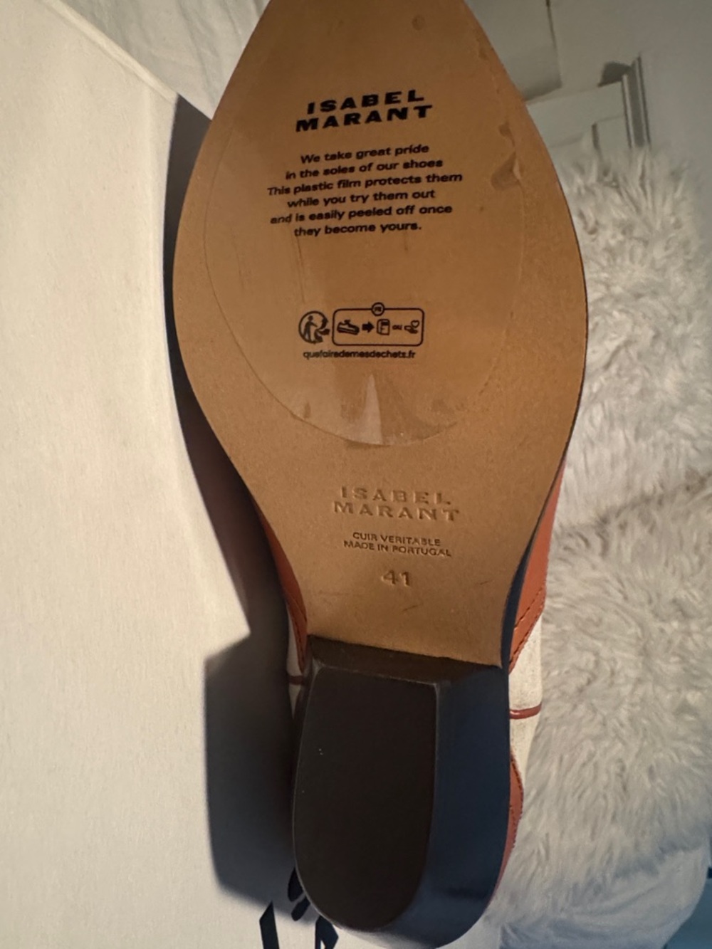 Isabel Marant Two-Tone Tan and Cream Western Cowboy Boots - Picture 6 of 7